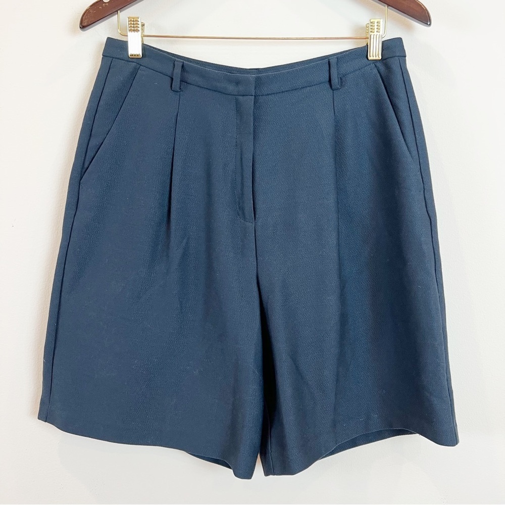 United Colors Of Benetton Navy High-Waist Tailored Shorts